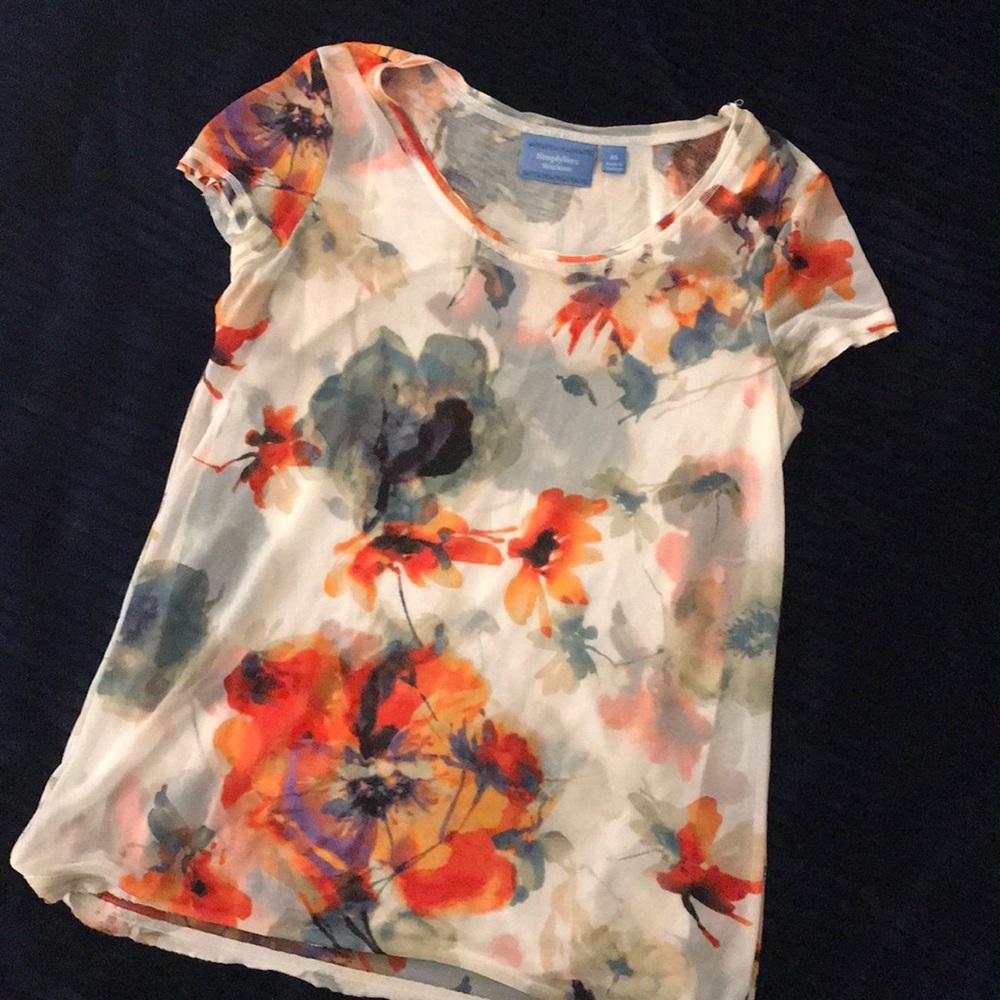 [Simply Vera Vera Wang] Watercolor Floral Tee